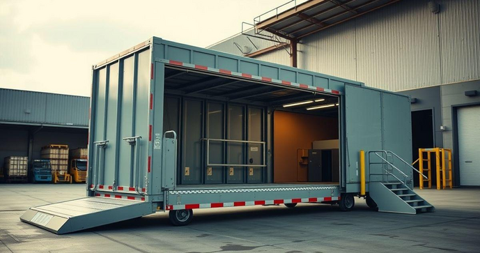 Doca elevatória móvel é a solução ideal para otimizar o transporte e a logística em sua empresa Doca elevatória móvel é a solução ideal para otimizar o transporte e a logística em sua empresa
