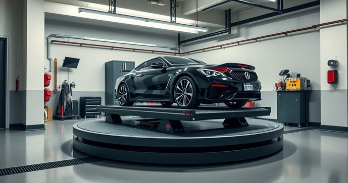 Plataforma giratória para garagem como otimizar espaço e praticidade